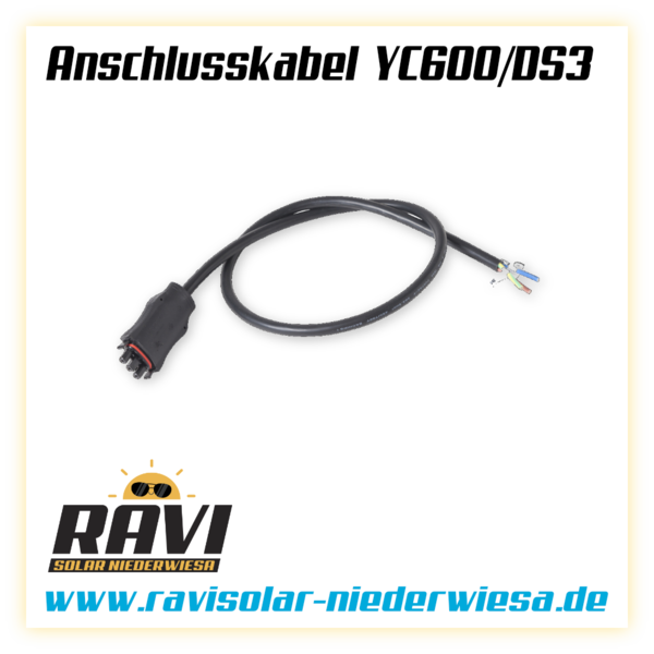 AC Anschlusskabel APSystems YC600/DS3 4m Länge. Standalone AC Kabel Mikrowechselrichter. 3x2.5mm²