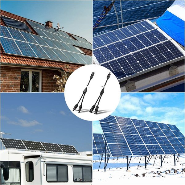 Solar Y-Kabel, Photovoltaik Steckverbinder Y Verteiler, 1 Paar