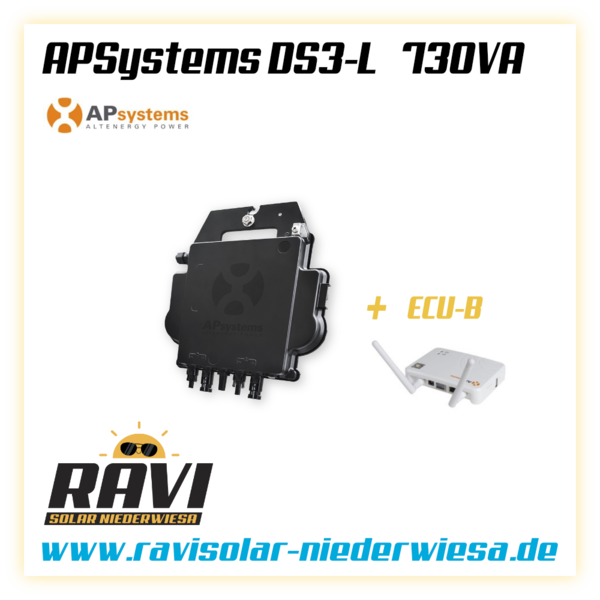 APSystems DS3-L 730W Mikrowechselrichter 2 MPP Tracker VDE4105 Mini PV Solar