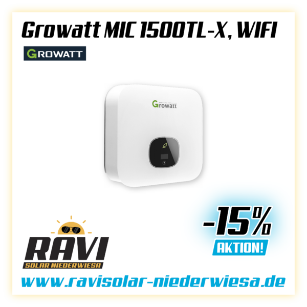 Wechselrichter Growatt MIC 1500TL-X mit VDE-AR-N 4105 / WIFI