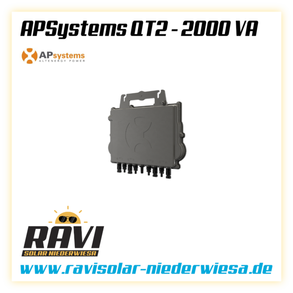 APsystems QT2 - 2000 VA Der stärkste 3-Phasen Vierfach-Mikrowechselrichter