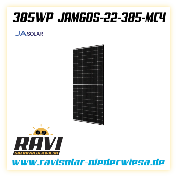 JA Solar 385W Mono MBB PERC Halbzellen AB (Small) MC4