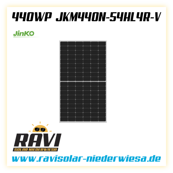 Jinko Solarmodul Tiger Neo 440W N-Type JKM-440N-54HL4R-V, black frame